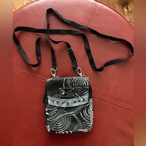 Zand Amsterdam Crossbody Purse Small Bag Detachable Strap Snap Closure Black